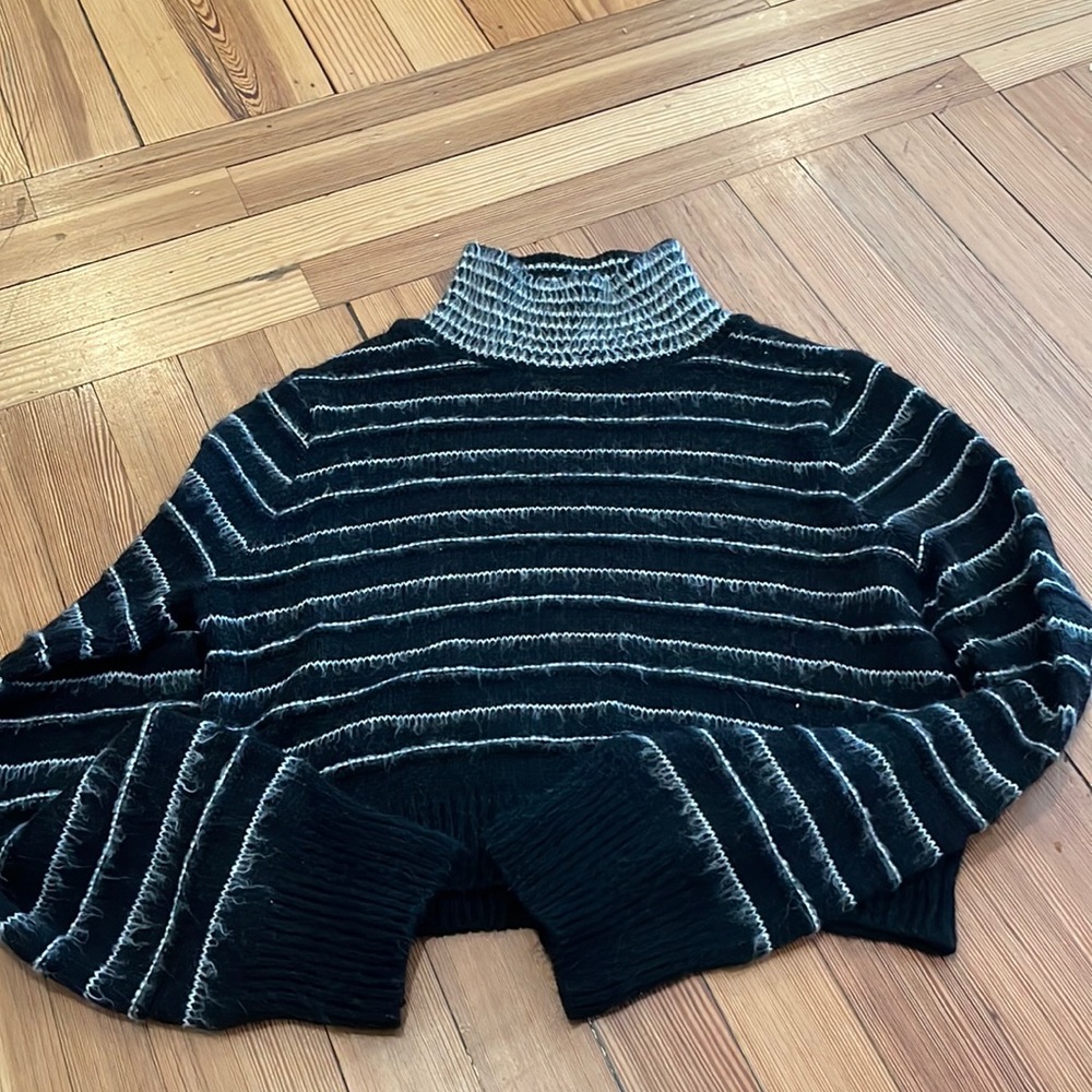 Topshop, fuzzy striped crop sweater